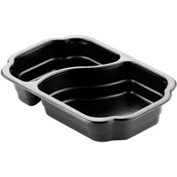 Duni Menüschale 2-geteilt schwarz 1100 ml Duni Menüschale 2-geteilt schwarz 1100 ml