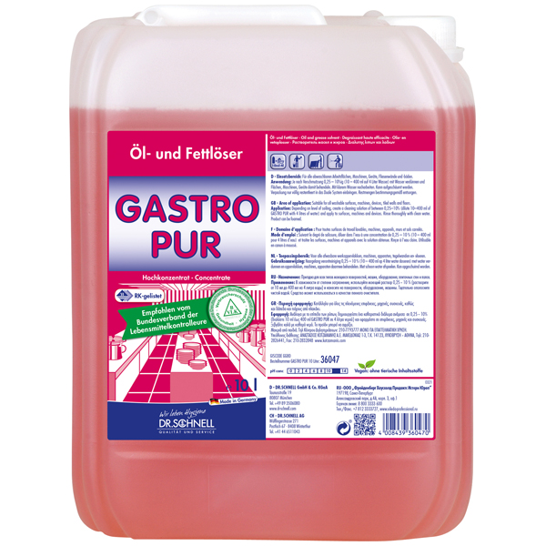 Dr.Schnell Gastro Pur Öl- & Fettlöser 10 Liter online kaufen - Verwendung 1