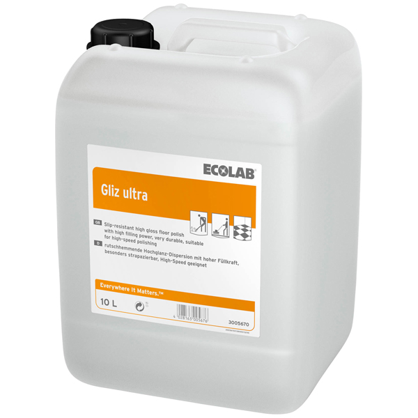 Vorschau: ECOLAB Gliz ultra Hochglanzdispersion 10 Liter online kaufen - Verwendung 1