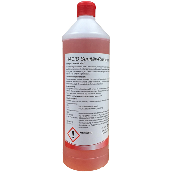 Hahnerol Hacid Sanitär-Unterhaltsreiniger 1 Liter Hahnerol Hacid Sanitär-Unterhaltsreiniger 1 Liter