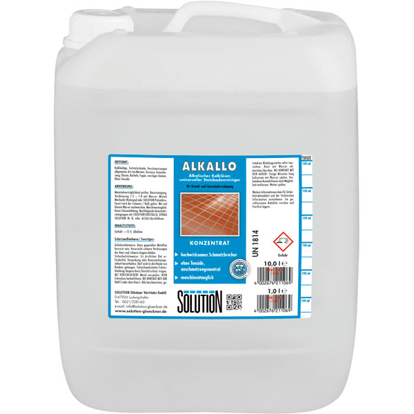 Solution Alkallo® Stein-Grundreiniger universell 10 Liter Solution Alkallo® Stein-Grundreiniger universell 10 Liter