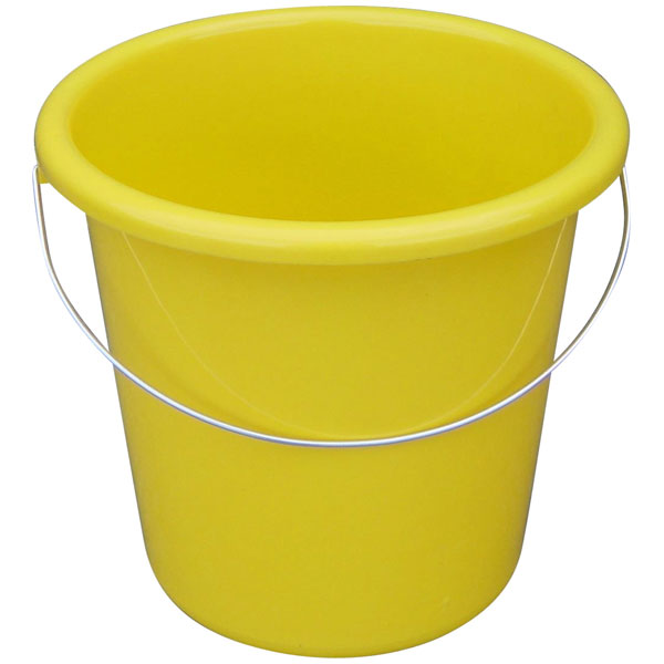 Plastikeimer rund 5 Liter gelb