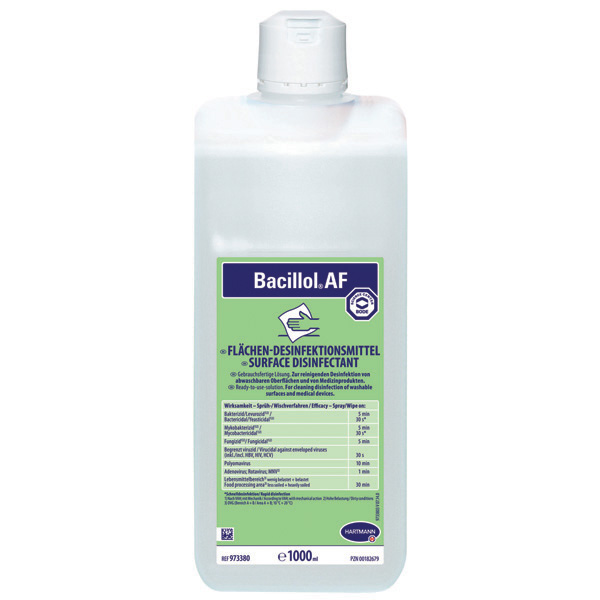 Vorschau: Hartmann Bacillol AF Flächendesinfektion 1 Liter online kaufen - Verwendung 1