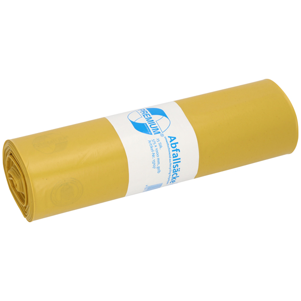 DEISS Premium® Abfallsäcke gelb 70 Liter ( 25 Stück )