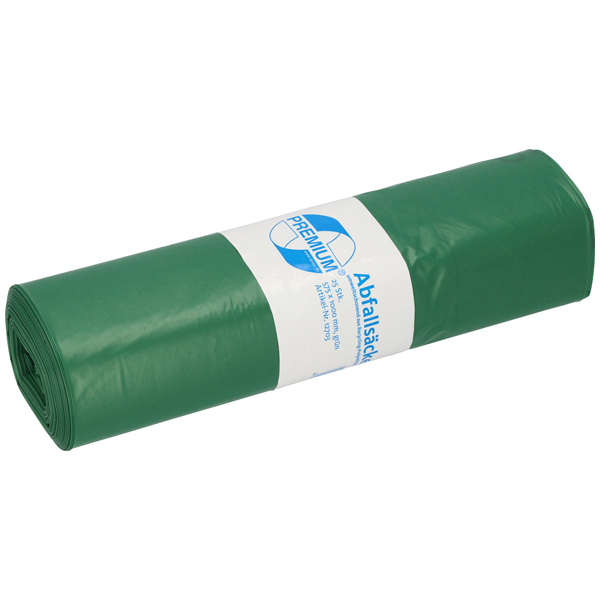 DEISS Premium® Abfallsäcke grün 70 Liter ( 25 Stück )