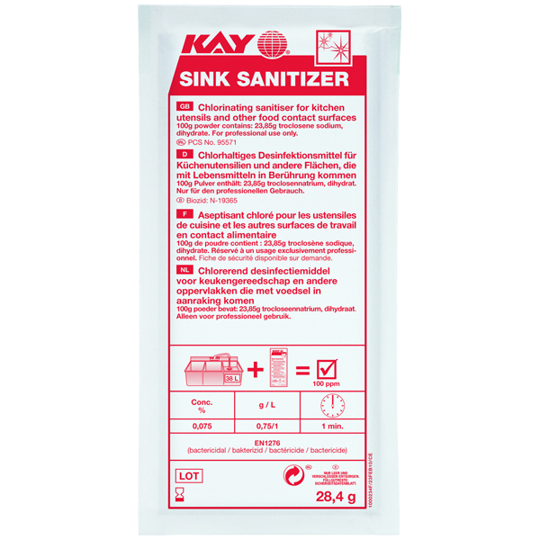 ECOLAB Kay Sink Sanitizer Desinfektionsmittel 200 x 28 g ECOLAB Kay Sink Sanitizer Desinfektionsmittel 200 x 28 g
