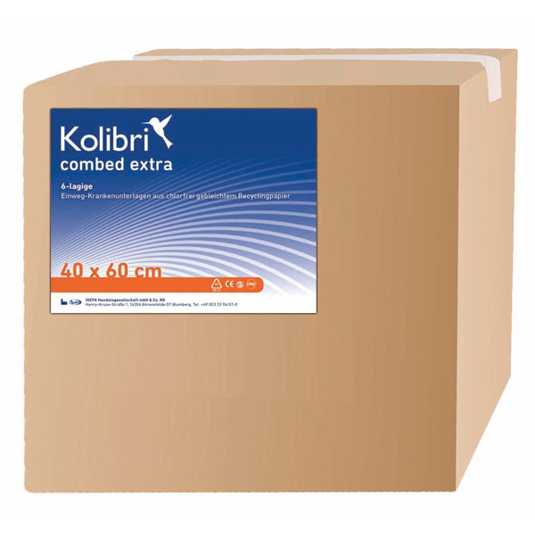 Kolibri Krankenunterlage 40 x 60 cm 6-lagig Kolibri Krankenunterlage 40 x 60 cm 6-lagig