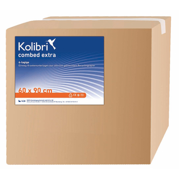 Kolibri Krankenunterlage 60 x 90 cm 6-lagig Kolibri Krankenunterlage 60 x 90 cm 6-lagig