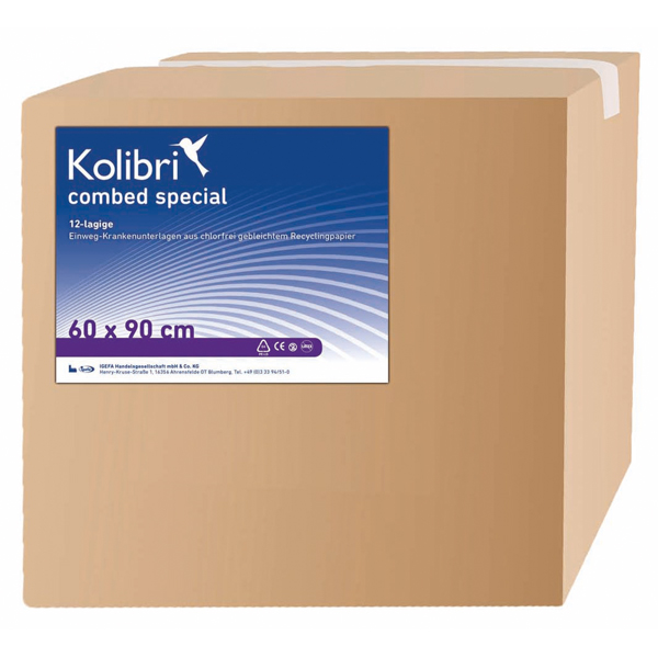 Kolibri Krankenunterlage 60 x 90 cm 12-lagig Kolibri Krankenunterlage 60 x 90 cm 12-lagig