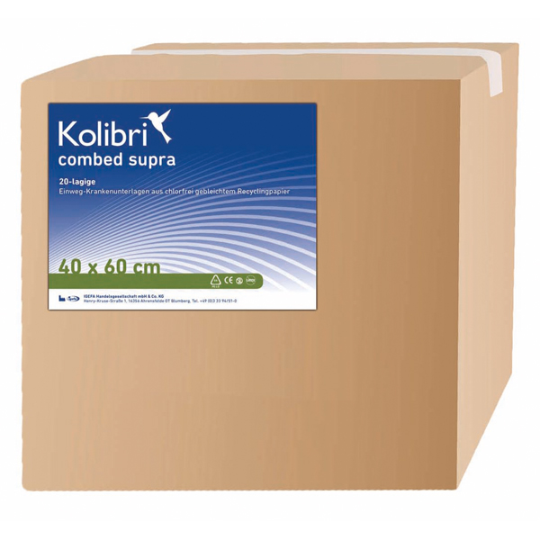 Kolibri Krankenunterlage 40 x 60 cm 20-lagig Kolibri Krankenunterlage 40 x 60 cm 20-lagig