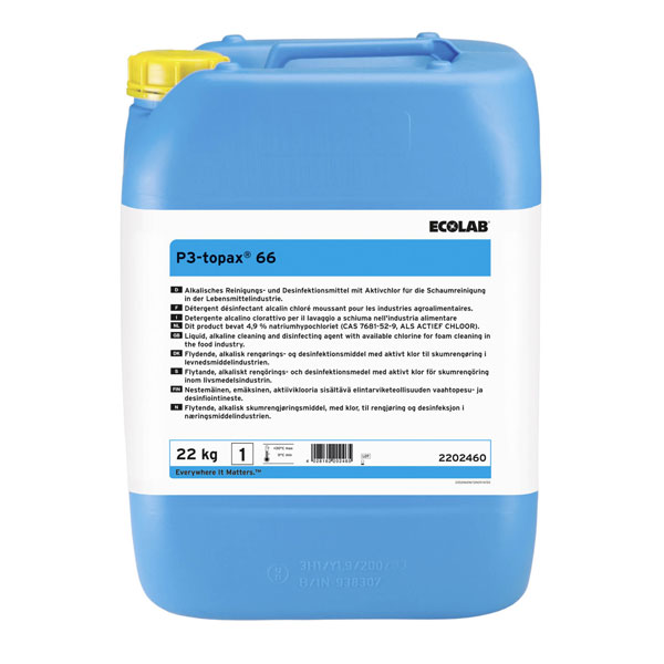 ECOLAB P3-topax 66 Reinigungs-/Desinfektionsmittel 22 kg