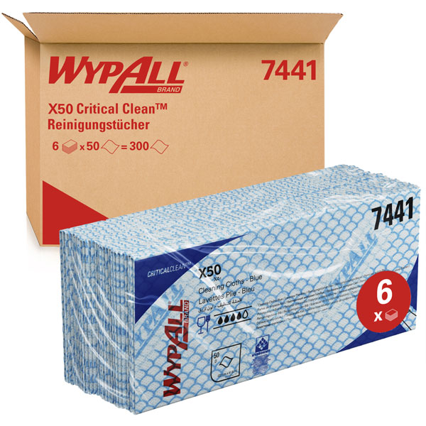 Vorschau: WypAll® X50 farbcodierte Reinigungstücher blau 7441 online kaufen - Verwendung 1