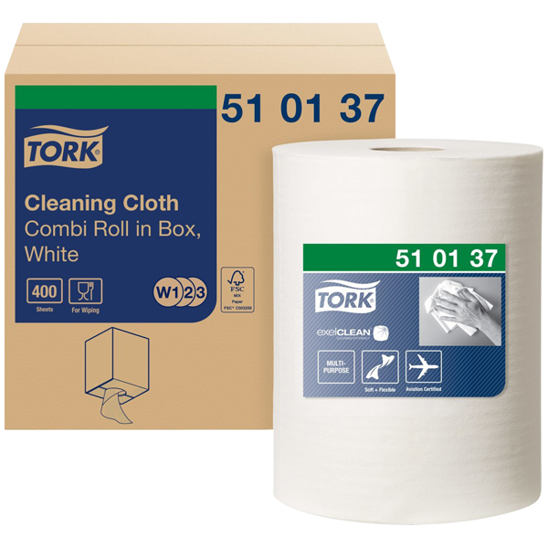 Tork W1-W3 Reinigungstücher Weiß (400 Tücher) Tork W1-W3 Reinigungstücher Weiß (400 Tücher)