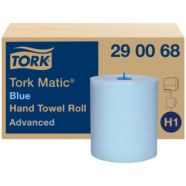Vorschau: Tork H1 Matic® Rollenhandtuch Blau (6 x 150 Meter) online kaufen - Verwendung 1