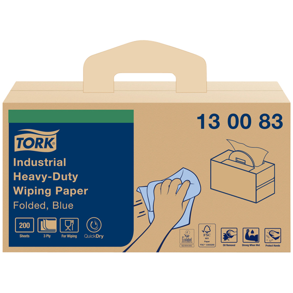 Tork W7 Papierwischtücher extra stark Blau (200 Tücher) online kaufen - Verwendung 1