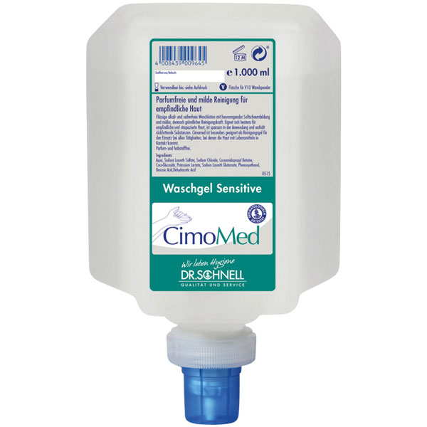 Vorschau: Dr.Schnell CimoMed Waschgel 1 Liter (Euroflasche) online kaufen - Verwendung 1