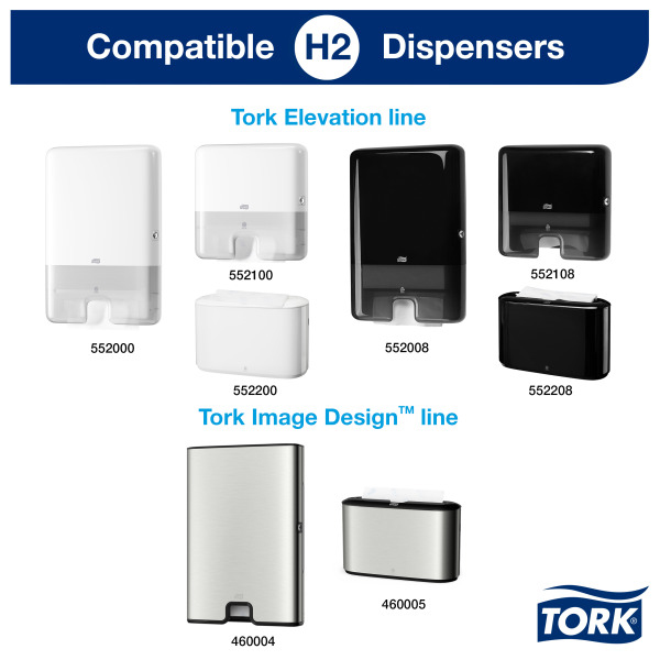 Tork H2 Xpress®Multifold Handtücher 21 x 34 cm Weiß (2310 Tücher) online kaufen - Verwendung 3
