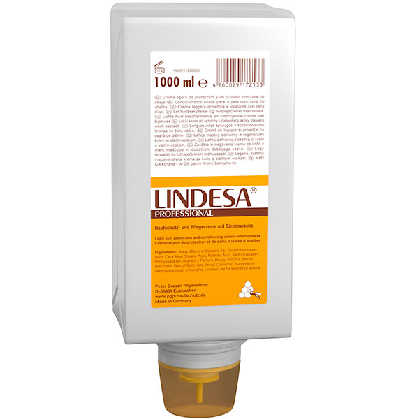 LINDESA® Professional Hautschutz- & Pflegecreme 1 Liter LINDESA® Professional Hautschutz- & Pflegecreme 1 Liter