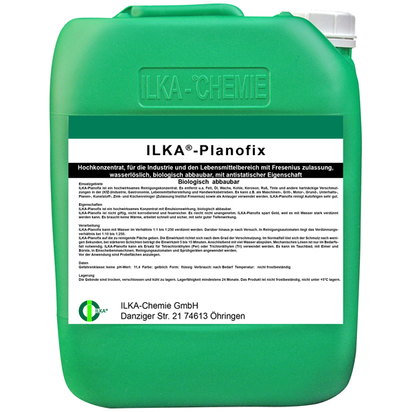 Ilka Planofix flüssiger Öl- / Fettlöser 10 Liter