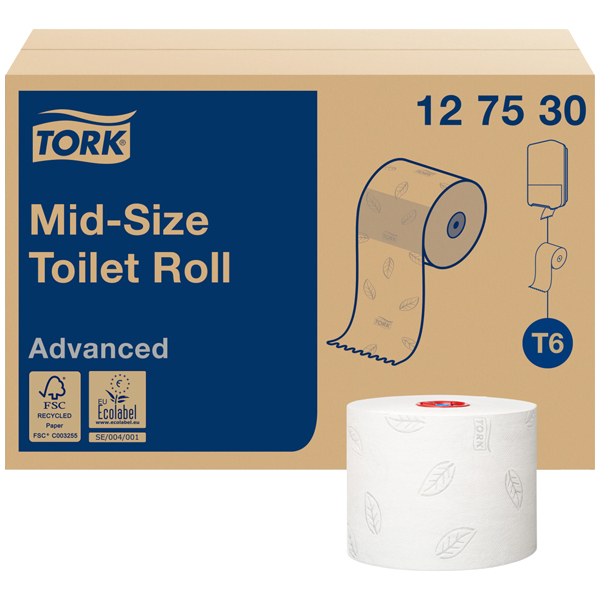 Tork T6 Midi Toilettenpapier Weiß (27 Rollen)