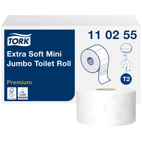 Vorschau: Tork T2 Mini Jumbo-Toilettenpapier Hochweiß (12 Rollen) online kaufen - Verwendung 1