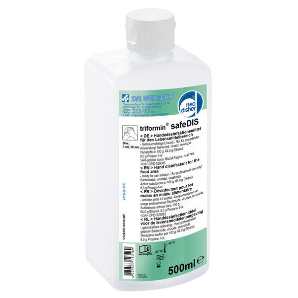 Dr.Weigert triformin® safeDIS Händedesinfektionsmittel 500 ml Dr.Weigert triformin® safeDIS Händedesinfektionsmittel 500 ml