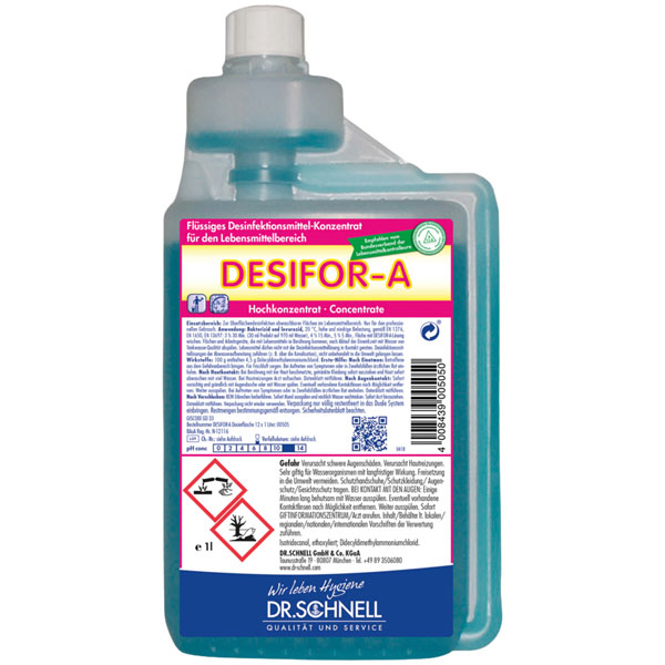 Dr.Schnell Desifor-A Desinfektionsmittel 1 Liter Dr.Schnell Desifor-A Desinfektionsmittel 1 Liter