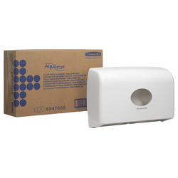 Aquarius™ Twin Mini Jumbo Toilettenpapierspender weiß 6947