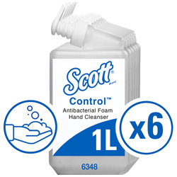 KLEENEX® antibakterielle Waschlotion & Schaumseife 6 x 1 Liter KLEENEX® antibakterielle Waschlotion & Schaumseife 6 x 1 Liter