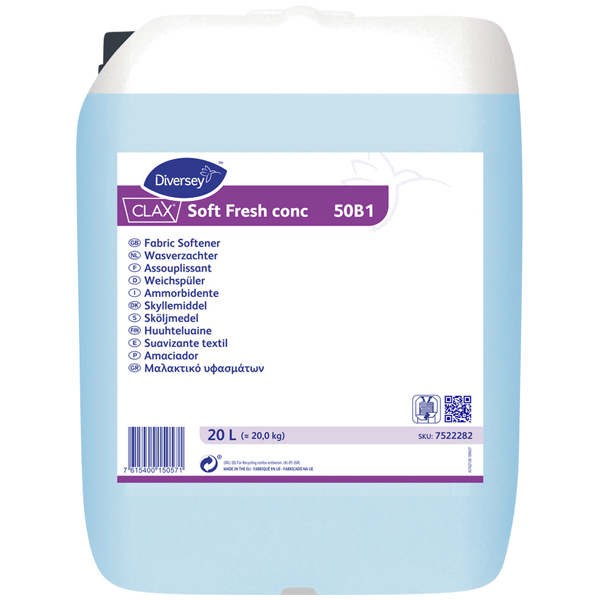 Vorschau: Diversey Clax® Soft Fresh conc 50B1 Weichspüler 20 Liter online kaufen - Verwendung 1