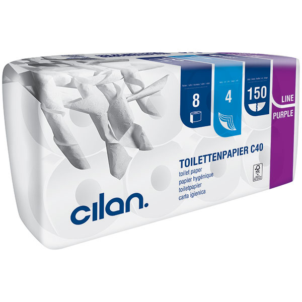 Cilan Tissue C 40 Toilettenpapier PurpleLine hochweiß (72 Rollen)