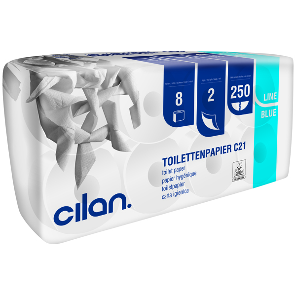 Cilan Tissue C 21 Toilettenpapier BlueLine hochweiß ( 64 Rollen )