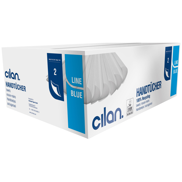 Vorschau: Cilan BlueLine Tissue Falthandtücher H21 (25 x 150 Tücher) online kaufen - Verwendung 1