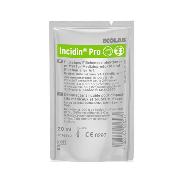 ECOLAB Incidin® Pro Flächendesinfektion 400 x 20 ml Produktbild 1 ECOLAB Incidin® Pro Flächendesinfektion 400 x 20 ml online kaufen - Verwendung 1
