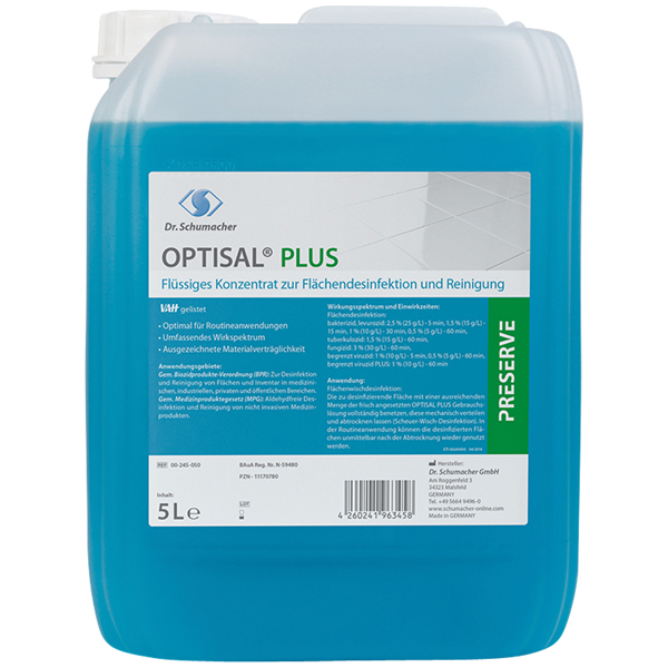 Vorschau: Dr.Schumacher Optisal® Plus Flächendesinfektion 5 Liter online kaufen - Verwendung 1