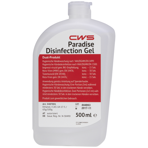 CWS Paradise Disinfection Gel Desinfektionsmittel 12 x 500 ml