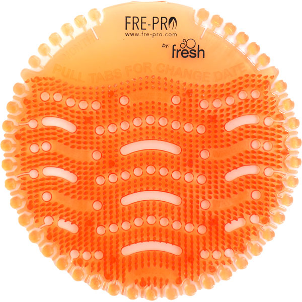 Vorschau: FRE-PRO Wave 2 Mango Geruchsneutralisator 2Stk (50) orange für Urinal mit Kalender online kaufen - Verwendung 1