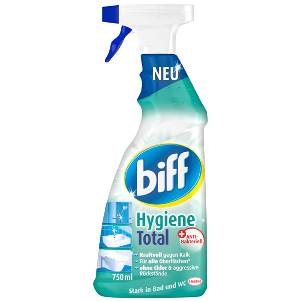 Vorschau: Biff Hygiene Total Bad-/WC Oberflächenreiniger 750 ml online kaufen - Verwendung 1