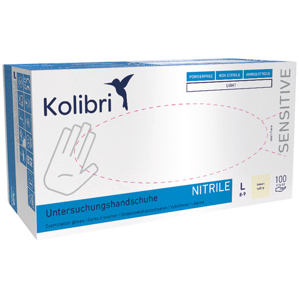 Kolibri SENSITIVE Untersuchungshandschuhe -LIGHT-, weiss Kolibri SENSITIVE Untersuchungshandschuhe -LIGHT-, weiss