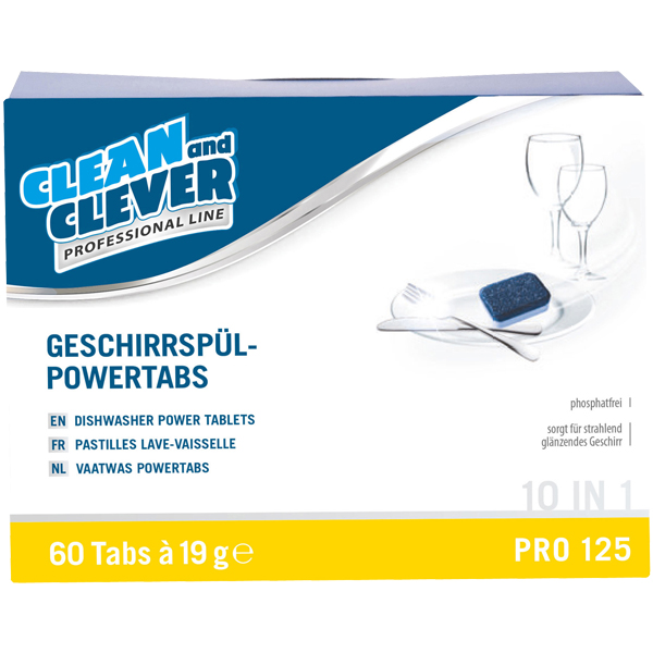 CLEAN and CLEVER PROFESSIONAL Geschirrspül-Powertabs 10 in 1 PRO 125 online kaufen - Verwendung 1