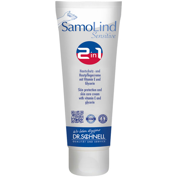 Vorschau: Dr. Schnell SAMOLIND Sensitive 2in1 Hautschutzcreme 500 ml online kaufen - Verwendung 1