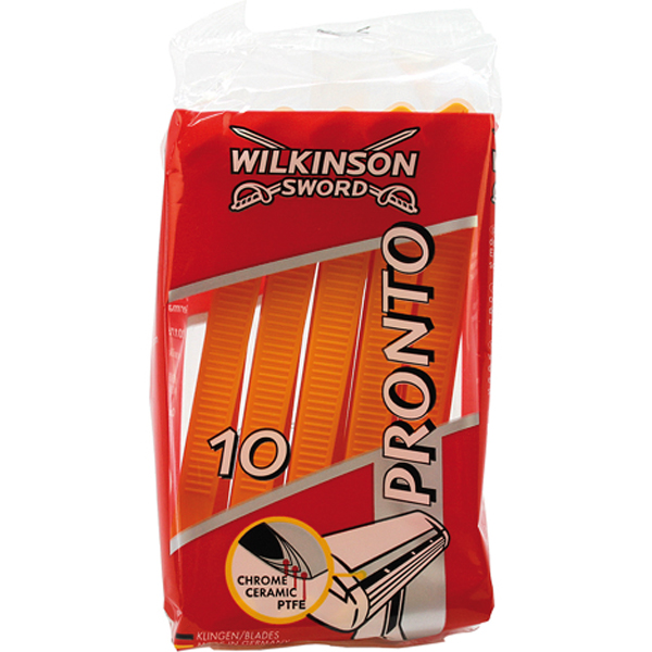 Wilkinson Pronto Einwegrasierer 1-schneidig; 10er - Packung gelb