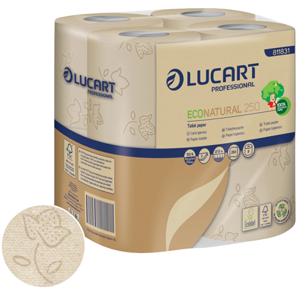 Vorschau: Lucart ECO Natural 250 Toilettenpapier ( 64 Rollen ) online kaufen - Verwendung 1