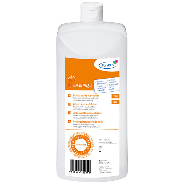 PuraDES TetraMAN antimikrobielle Waschlotion 1 Liter online kaufen - Verwendung 1