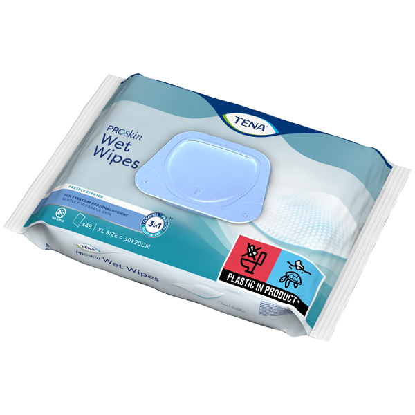 Vorschau: Tena Wet Wipe Feuchttücher online kaufen - Verwendung 1