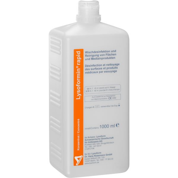 Lysoform Lysoformin® rapid Flächendesinfektion 1 Liter Lysoform Lysoformin® rapid Flächendesinfektion 1 Liter