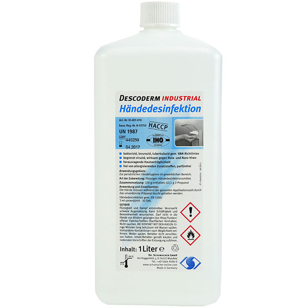 Dr.Schumacher Descoderm Industrial Händedesinfektion 1 Liter