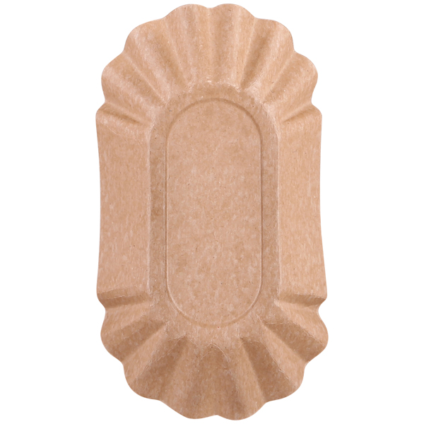 Pappschale oval mit Fettbarriere Pappschale oval mit Fettbarriere