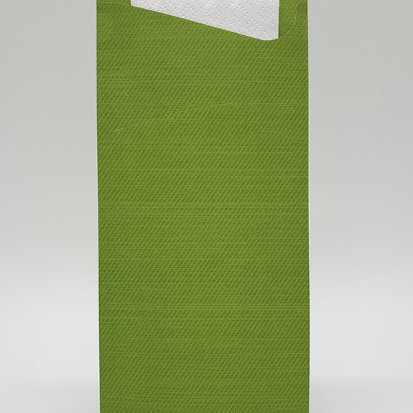 Duni Sacchetto®Tissue Bestecktasche 8,5x19 cm leaf green (100Stk)