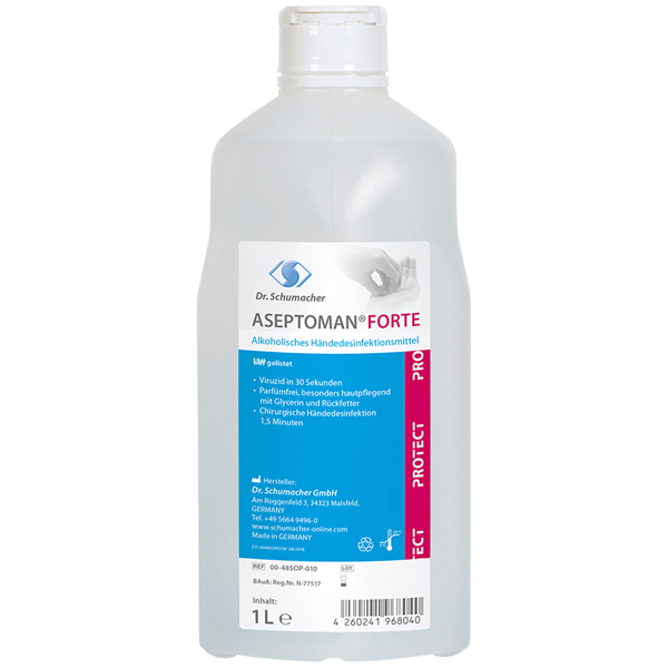 Dr.Schumacher Aseptoman® Forte Händedesinfektionsmittel 1 Liter Dr.Schumacher Aseptoman® Forte Händedesinfektionsmittel 1 Liter